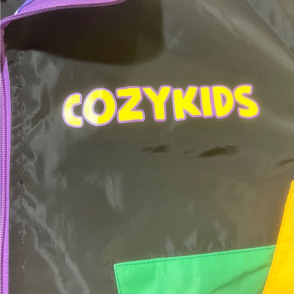 Vtg 80s 90s Jacket Cozy Kids Snow Coat Pink Color Block Girl Youth Small - Picture 4 of 11